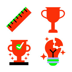 Champions trophy ladder vector design white background