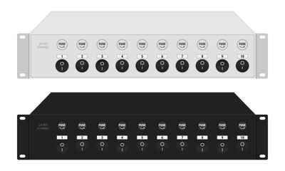 Rack mount power distribution units with individual fuses and switches