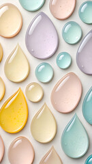 Fototapeta premium abstract background featuring soft, translucent and overlapping teardrop-shaped forms.