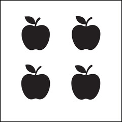 Apple Shape Silhouettes