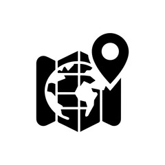 Obraz premium Black Silhouette Illustration of Business Location