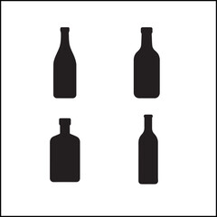 Plastic and Glass Bottle Icon set