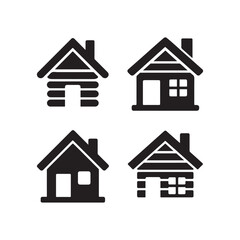 Wood Cabin Icon Design