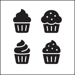 Dessert Cupcake Icons