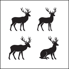 Wild Deer Silhouettes