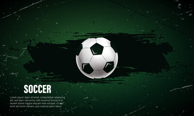 Soccer themed poster, sports horizontal background. vector illustration.