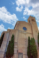 The majestic Basilica of San Domenico in Siena, a 13th century Catholic church rich in history and architecture. Siena, Italy