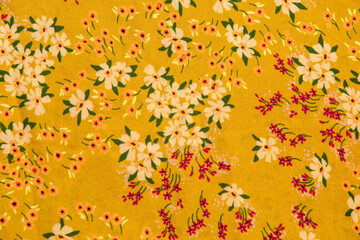 Fabric texture pattern. tissue, textile, cloth, fabric, material, texture. Floral motif closeup as background