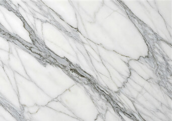 Obraz premium Carrara marble background with fine gray veins on a bright white base texture polished