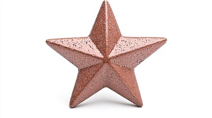 Obraz premium Rose Gold Glitter Star Decoration on White