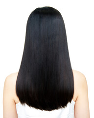 back of a woman with long hair