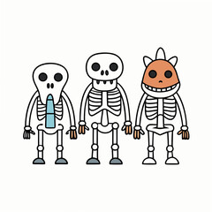 set of funny cartoon characters