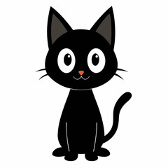 black cat cartoon