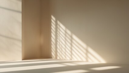 Obraz premium Minimalist abstract design with shadows on a light wall