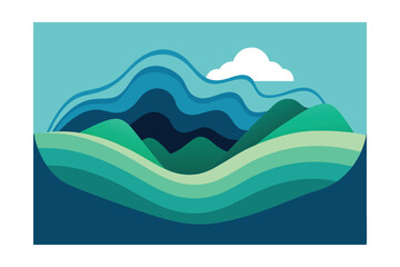vector illustration of a mountain landscape