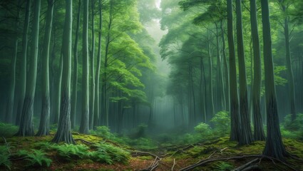 Obraz premium Exploring the lush tropical rainforest and jungle landscapes of Southeast Asia