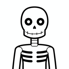 skeleton with a cigarette