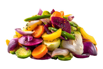 Assortment of Vibrant Fresh Vegetables on a transparent background for Healthy Food Concepts