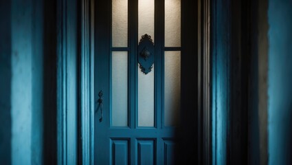 Doors Slightly Ajar for Light: Vintage Monochrome Scene