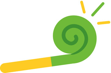 Green Coiled Party Blower