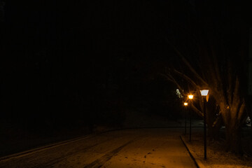 night road in the city