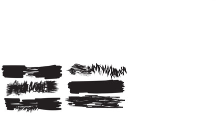 Vector swish swoosh squiggle lines set. Isolated fake signatures.