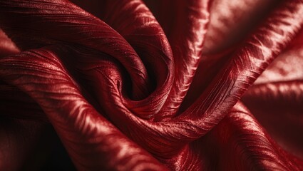 Textured Chenille Fabric for Upholstery in Brick Red