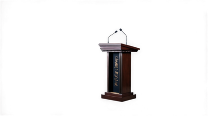 Elegant Wooden Podium Lectern for Speeches and Presentations
