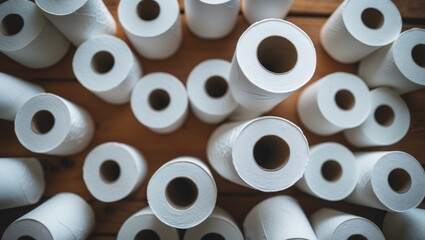 Close-up of toilet roll representing pandemic-induced supply shortage during COVID-19