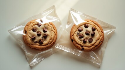 Plastic-wrapped cookie package for bakery treats
