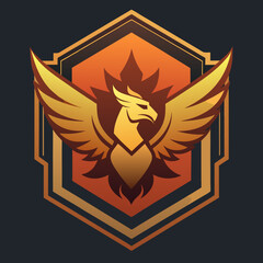 Obraz premium Ancient Mythology Griffin Design vector illustration