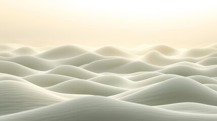 Fototapeta premium Gentle Fluid Waves Abstract Background in Monochrome Light Green Tones On Soft Gradient