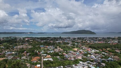 Plakat Thailand, Phuket, Rawai Mueang district with a beautiful view of Ko Lon island on a beautiful sunny day