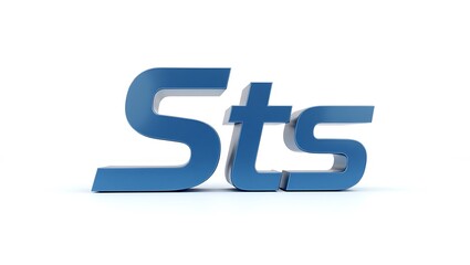 Creative use of  with blue letters STS on a plain backdrop featuring modern design