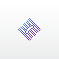 Letter A for Airplane logo design template