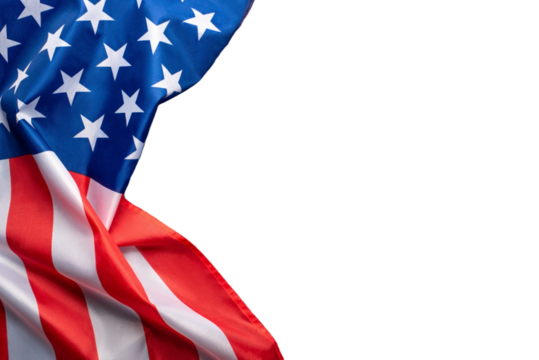Flag of United States of America isolated on transparent background - Powered by Adobe