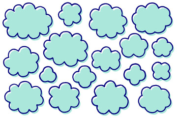 シンプルな雲形のフレームセット