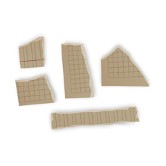 Torn Notebook Paper Pieces