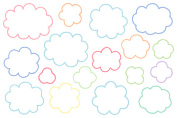 シンプルな雲形のフレームセット