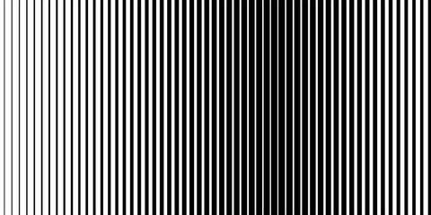 Thin line halftone gradient texture. Fading vertical stripe gradation background. Repeating wide pattern backdrop. Black parallel lines wallpaper for overlay, print, cover, banner, poster. Vector