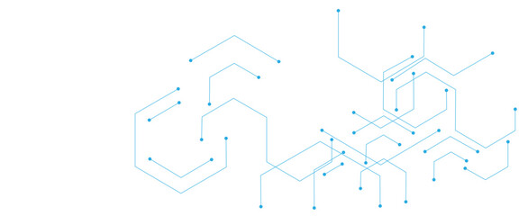 Medical and healthcare banner with hexagonal shape 