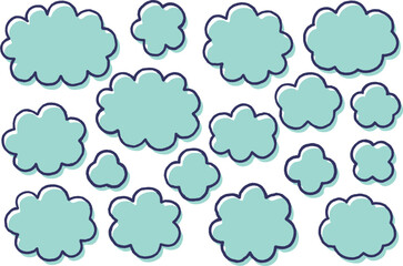 シンプルな雲形のフレームセット
