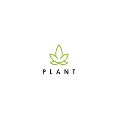 Plant logo design template