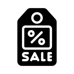 discount tag glyph icon