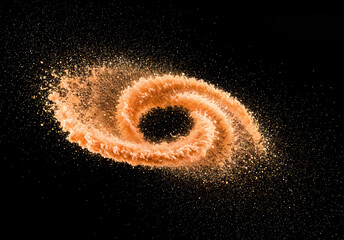 sand swirl on empty background . Generative AI
