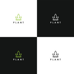 Plant logo design template