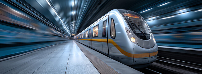 moving subway, AI generated