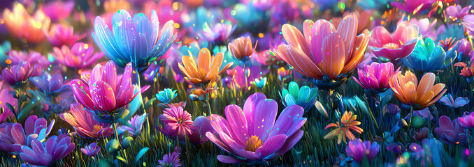 flowers background, AI generated