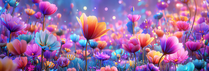 flowers background, AI generated