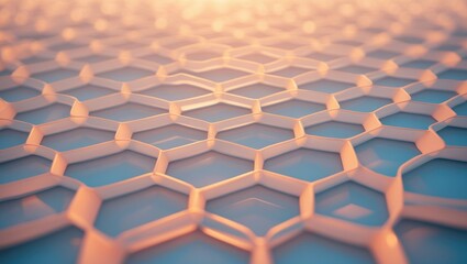Fototapeta premium Hexagonal mesh background with seamless pattern and textured design